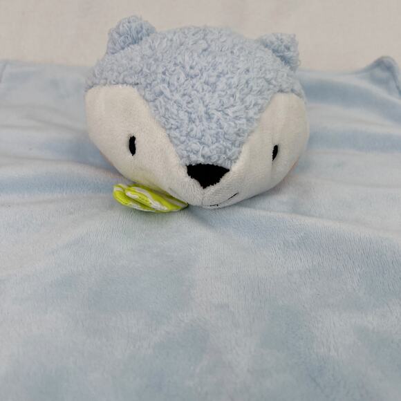 Boppy Plush Lovey Security Blanket Blue Fox Finger Puppet Baby Stuffed Blankie - Picture 3 of 10